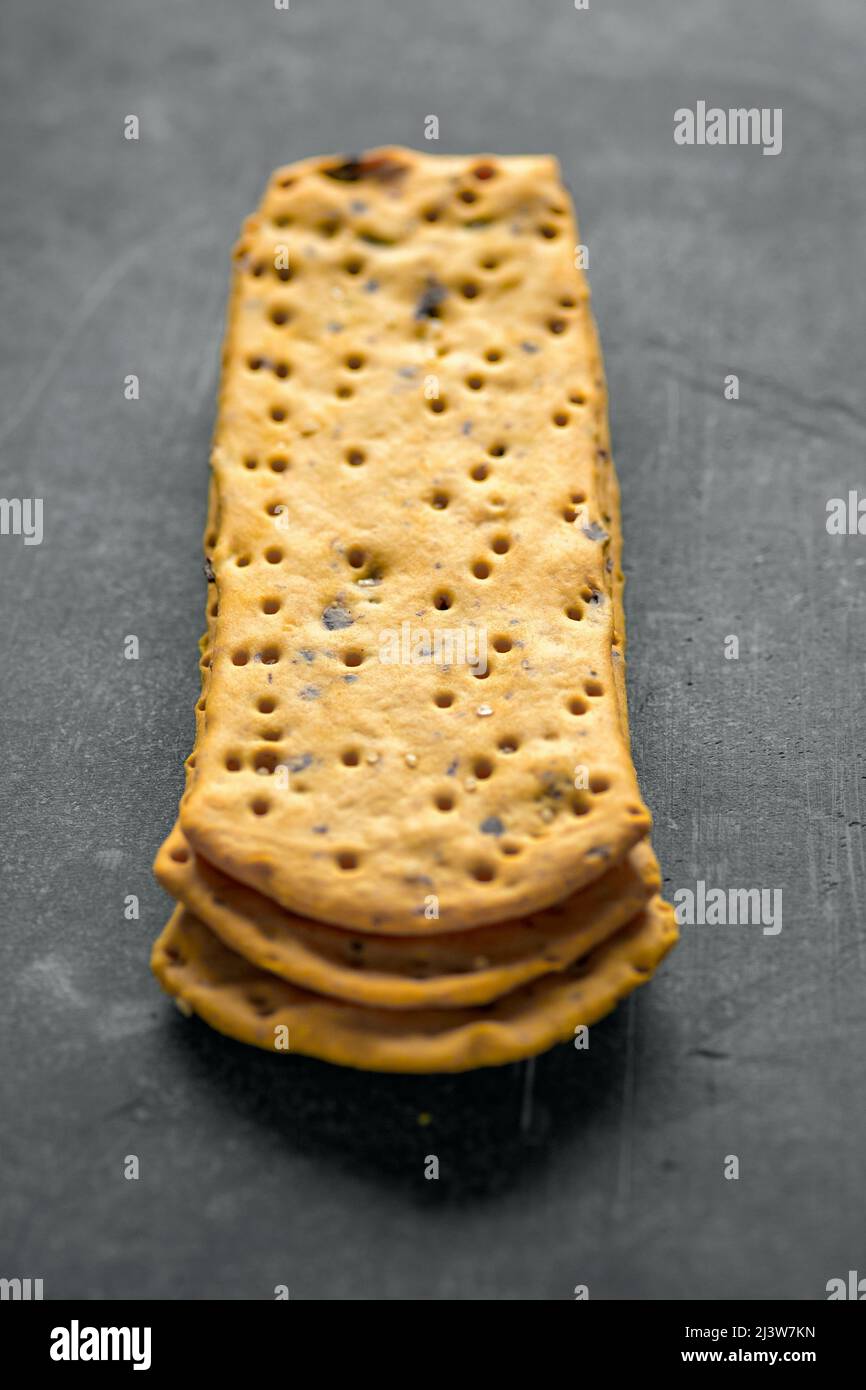 Olive Cheese Crackers Stock Photo