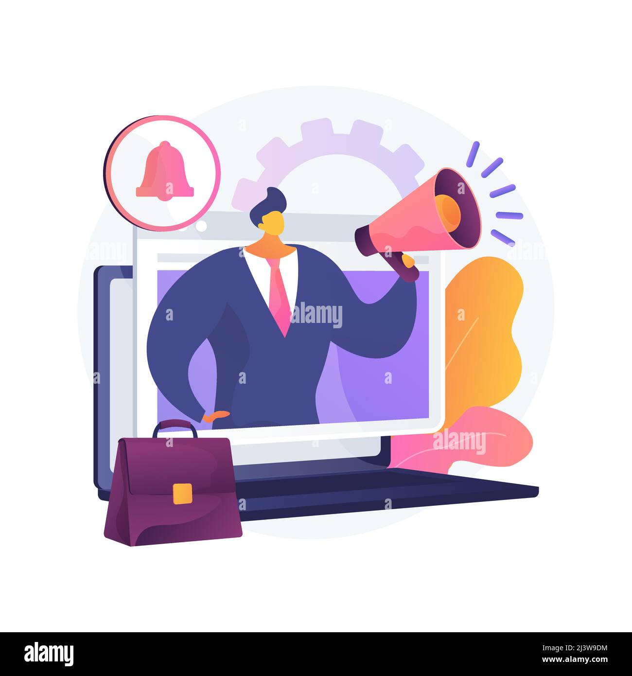 Job alert abstract concept vector illustration. Job notification