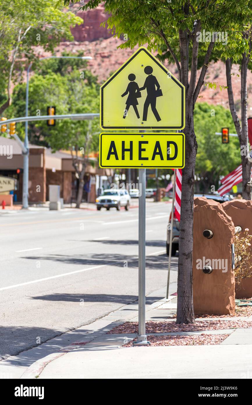 United States Mutcd Road Warning Sign Assembly Stock