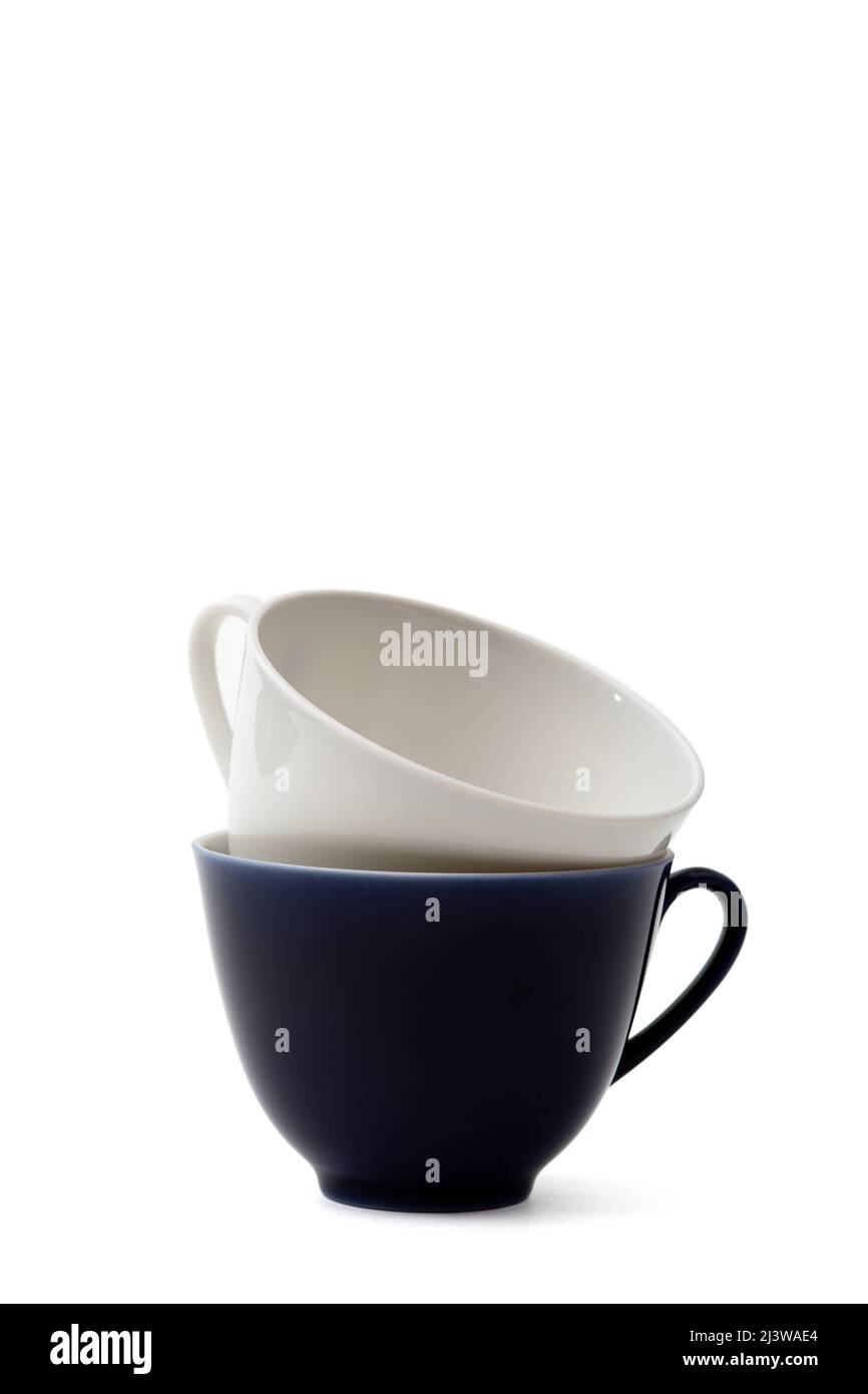 Ceramic cup for tea or coffee. Isolated white background Stock Photo