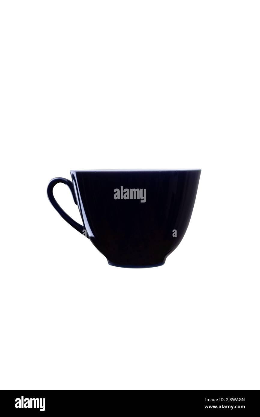 Ceramic cup for tea or coffee. Isolated white background Stock Photo