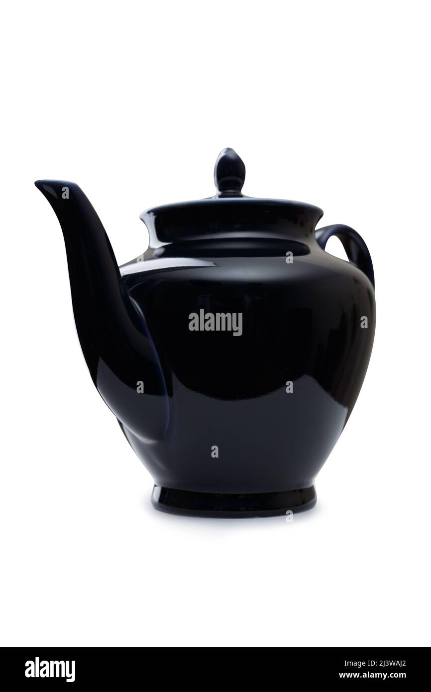 Ceramic teapot. Isolated white background Stock Photo Alamy