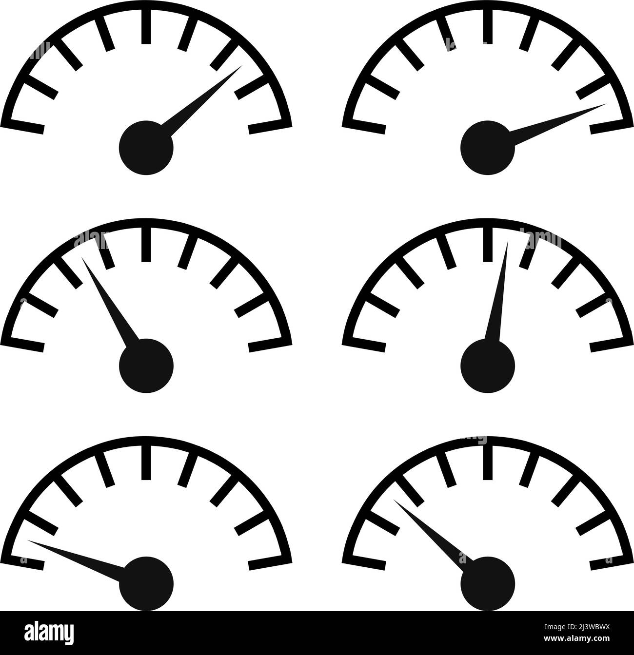 Gauge meter level indicator icon symbol. Stock vector