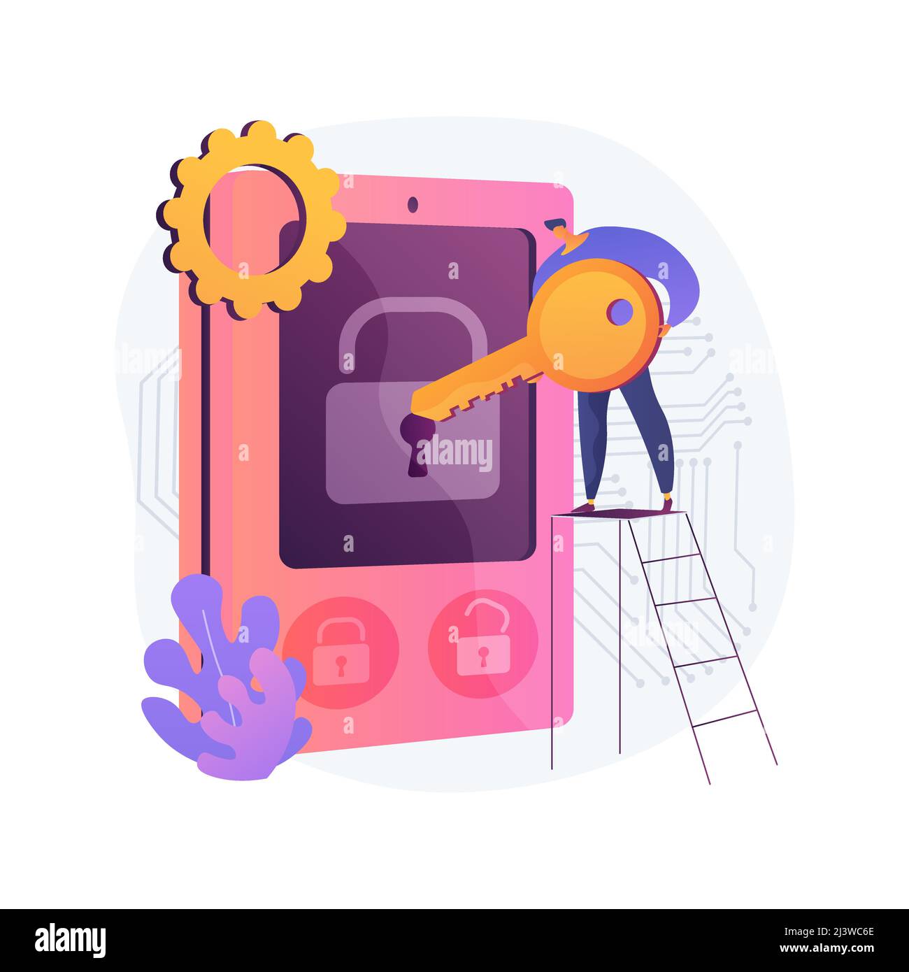 Access control system abstract concept vector illustration. Security