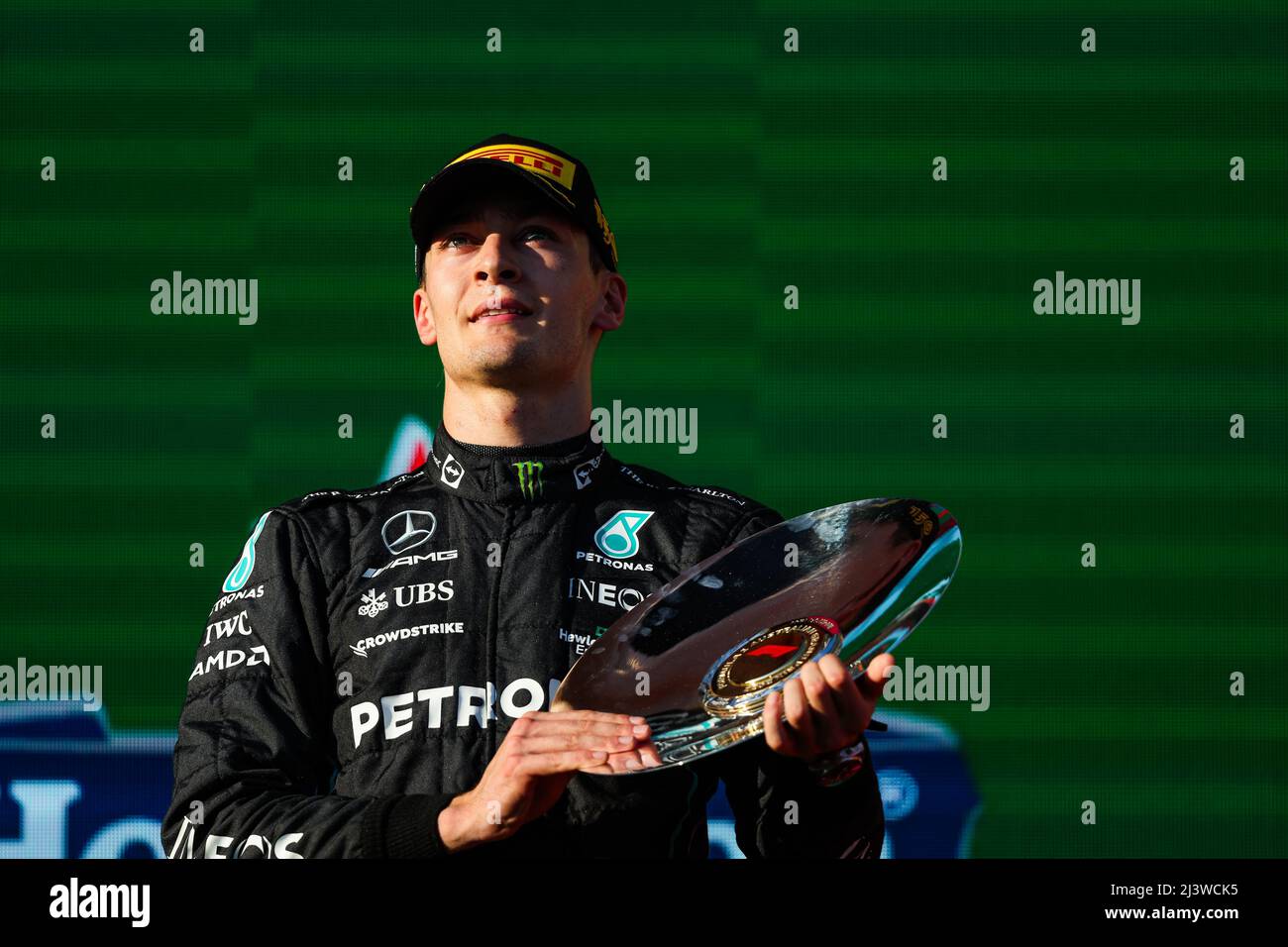 russell-george-gbr-mercedes-amg-f1-team-w13-portrait-podium-during