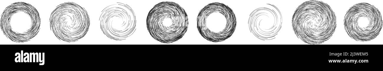Spirestack Shape Spiral, swirl, twirl element. Vortex, eddy, spire and helix vector ...