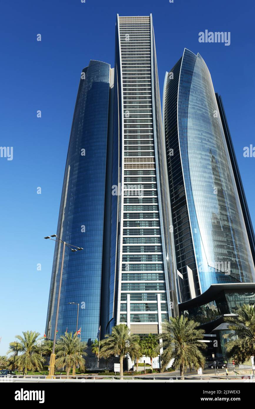 Etihad towers in Abu Dhabi, United Arab Emirates Stock Photo - Alamy