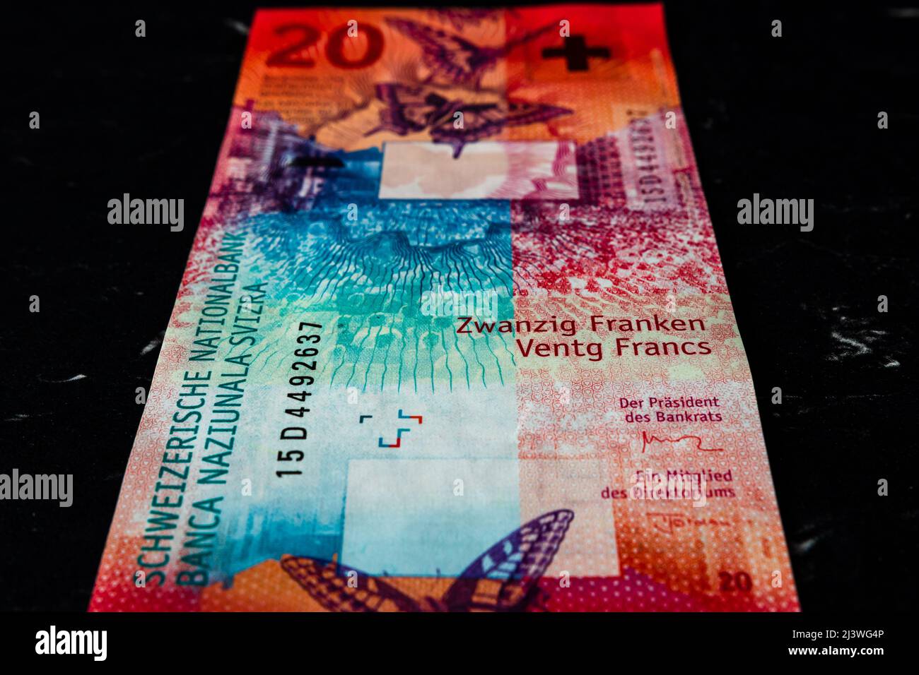 Swiss franc banknote. CHF currency, world money concept Stock Photo - Alamy
