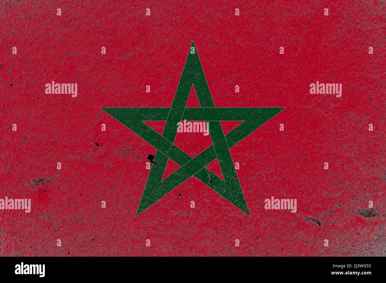 Rustic morocco flag on a distressed old concrete wall Stock Photo - Alamy