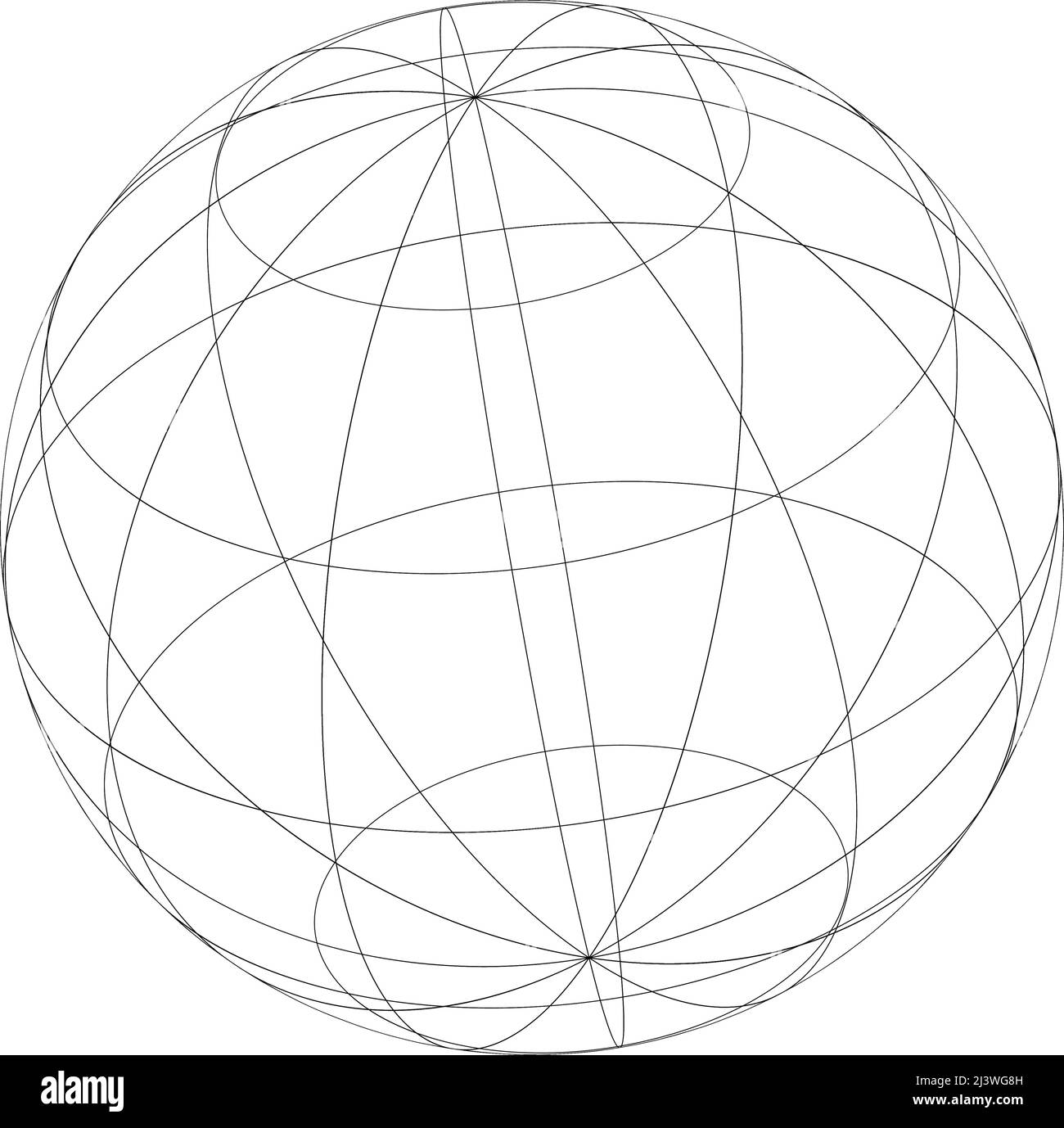 Wireframe, grid, mesh sphere, globe, ball vector illustration. Stock vector  illustration, clip-art graphics Stock Vector Image & Art - Alamy