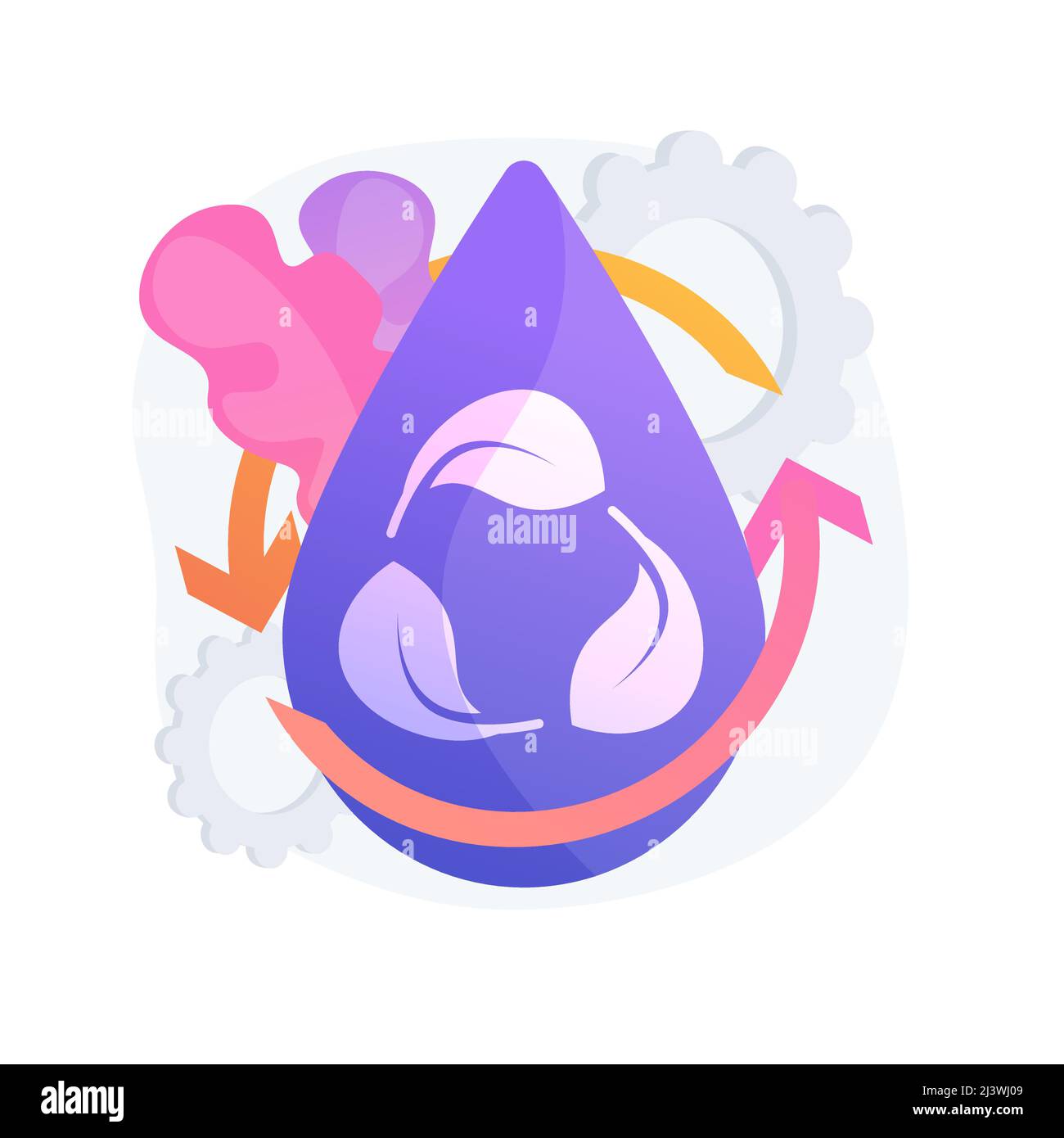 Water consumption abstract concept vector illustration. Water