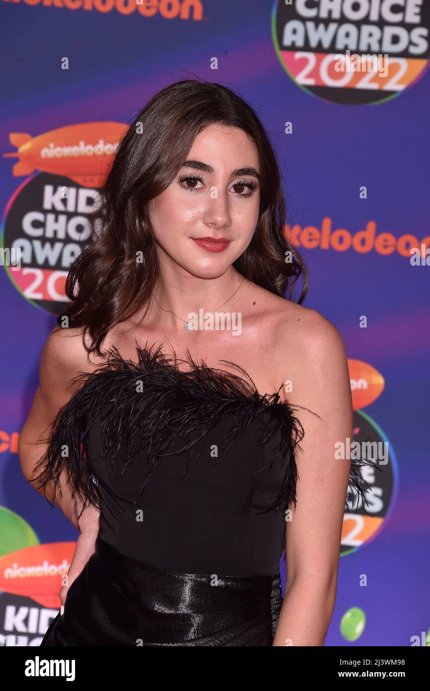 Santa Monica, Ca. 9th Apr, 2022. Mikaela Astel at the 2022 Nickelodeon