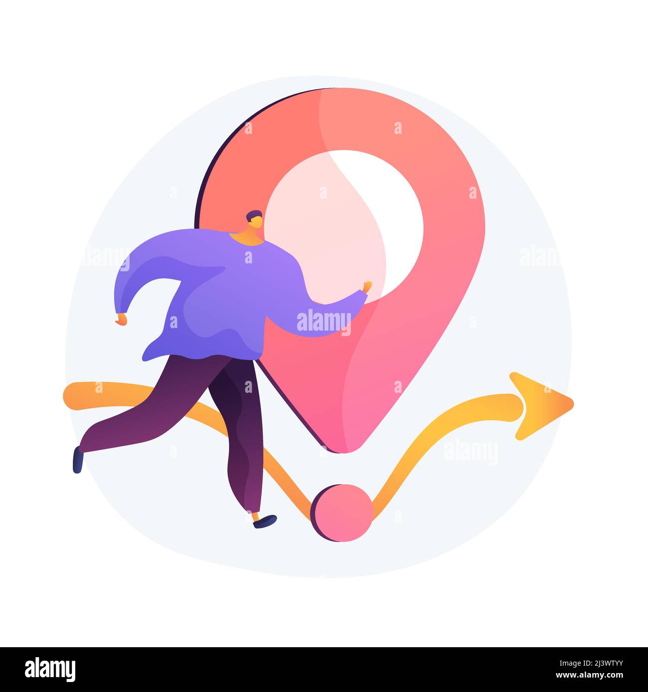 Sightseeing tour, landmark visit. Milestone accomplishment, moving forward, roadmap progress decorative design element. GPS navigation, location pin. Stock Vector