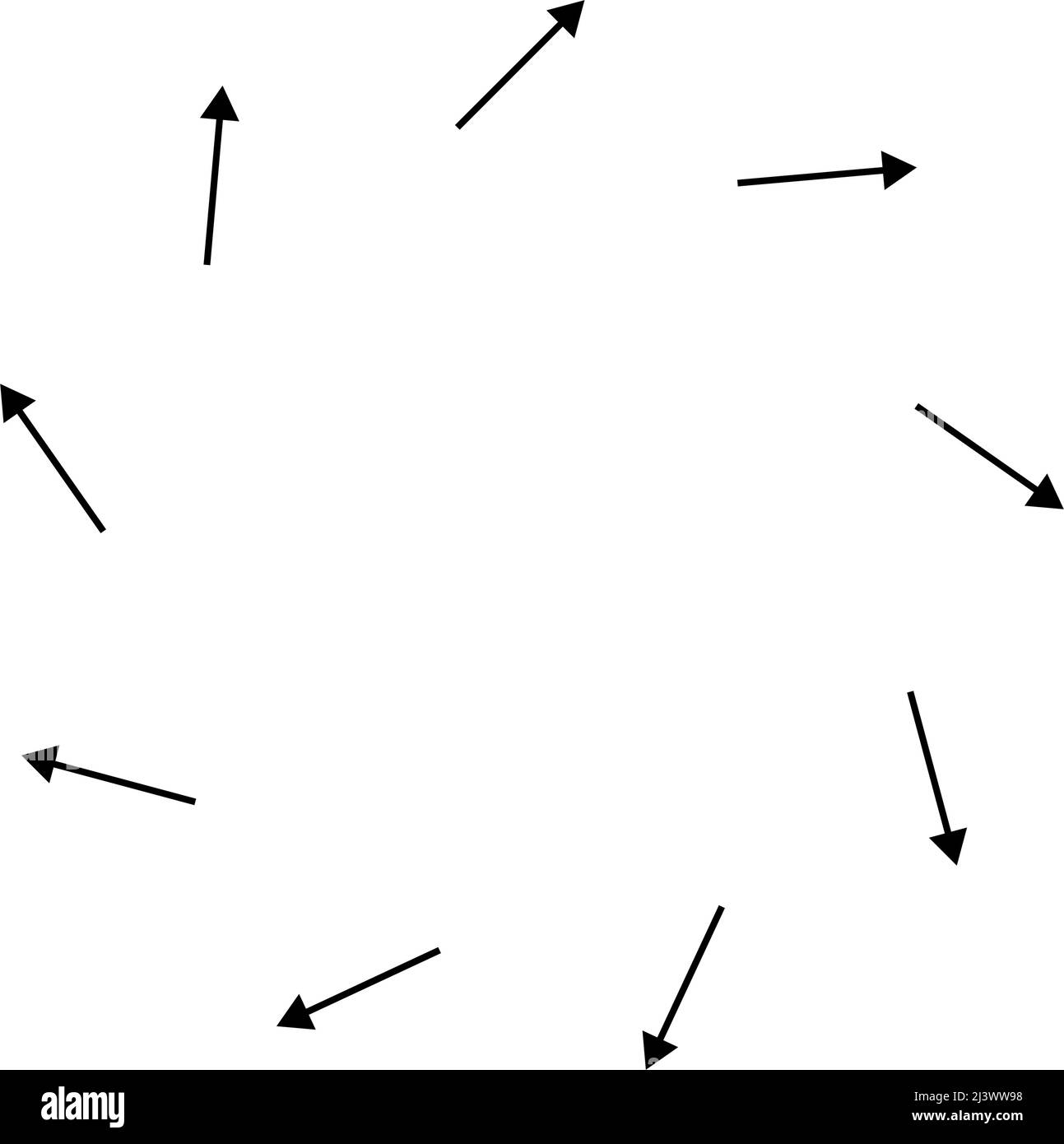 Outward spiral, swirl, twirl arrows, pointers. Rotation, cycle, recycle ...