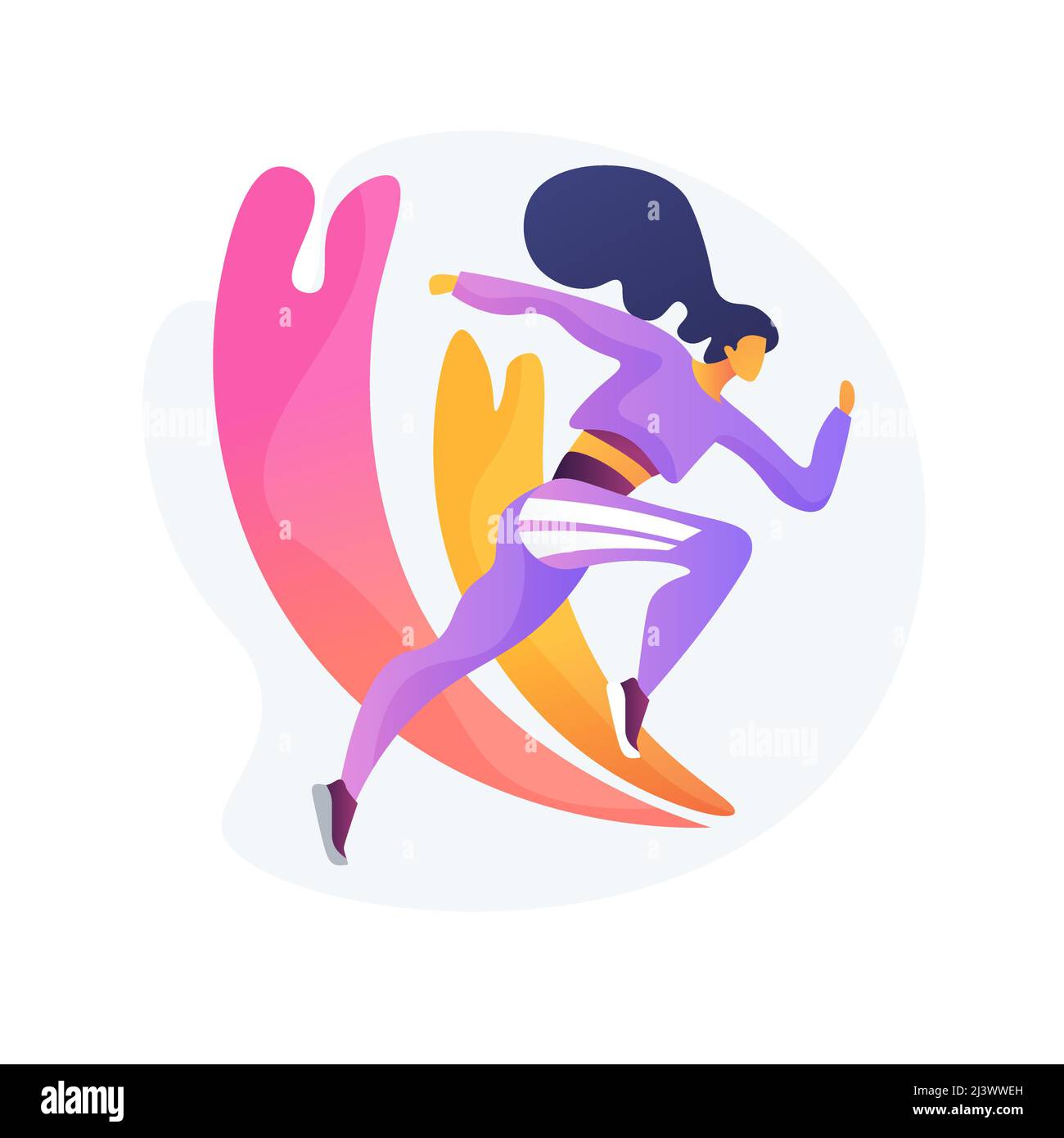Workout clothes fashion. Trendy sportswear, sports uniform, fitness look. Female athlete, sportswoman exercising in fashionable gym apparel. Vector is Stock Vector