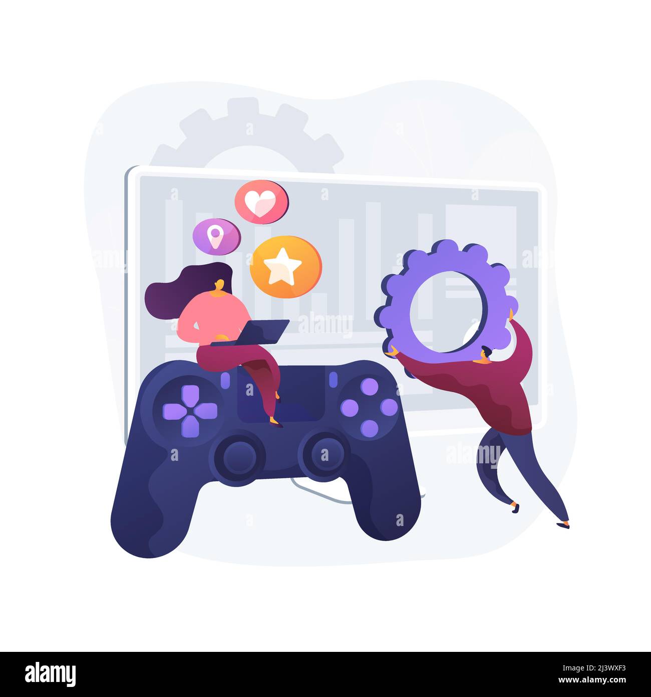 Computer games development abstract concept vector illustration. Video ...