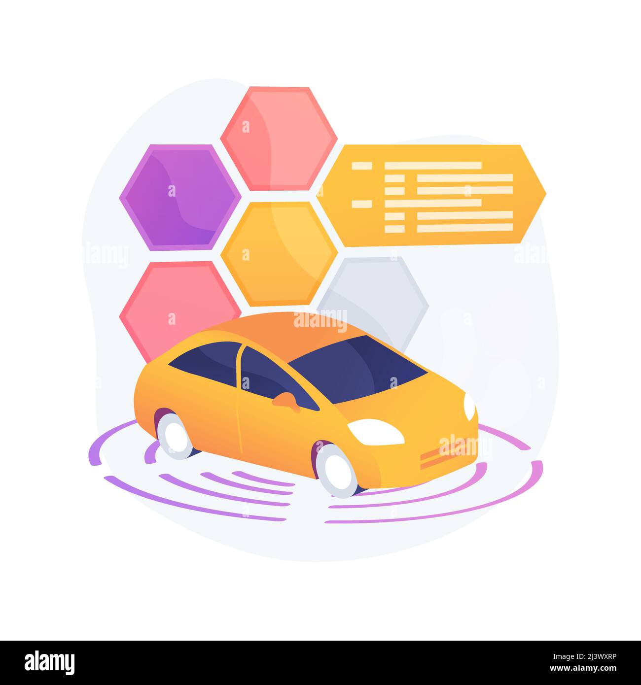 Autonomous Car Abstract Concept Vector Illustration. Self-driving Car ...