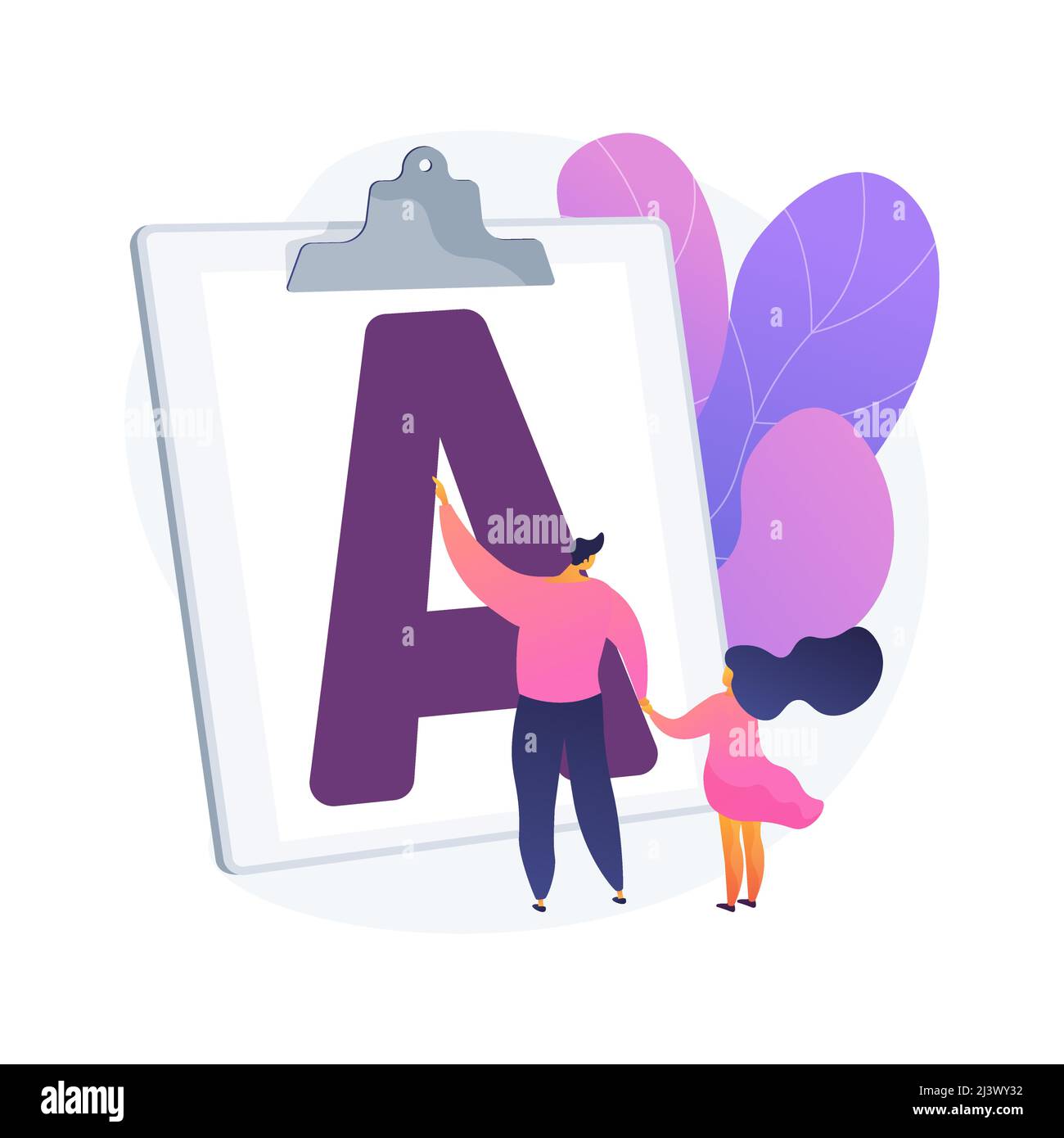 Modern dads abstract concept vector illustration. Stay-at-home father, house super good dad, involve in children's live, together with kids, active fa Stock Vector