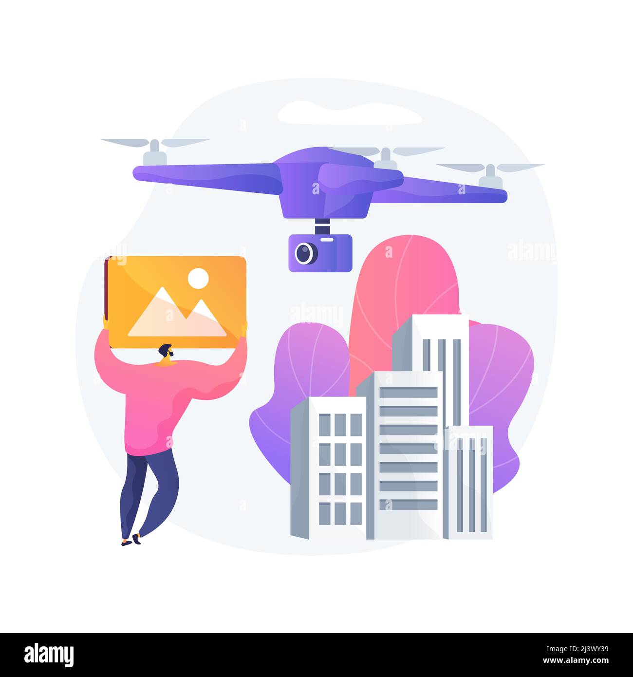 Aerial photography abstract concept vector illustration. Aerial commercial  photography, air survey services, drone photo of event, remote sensing tech  Stock Vector Image & Art - Alamy