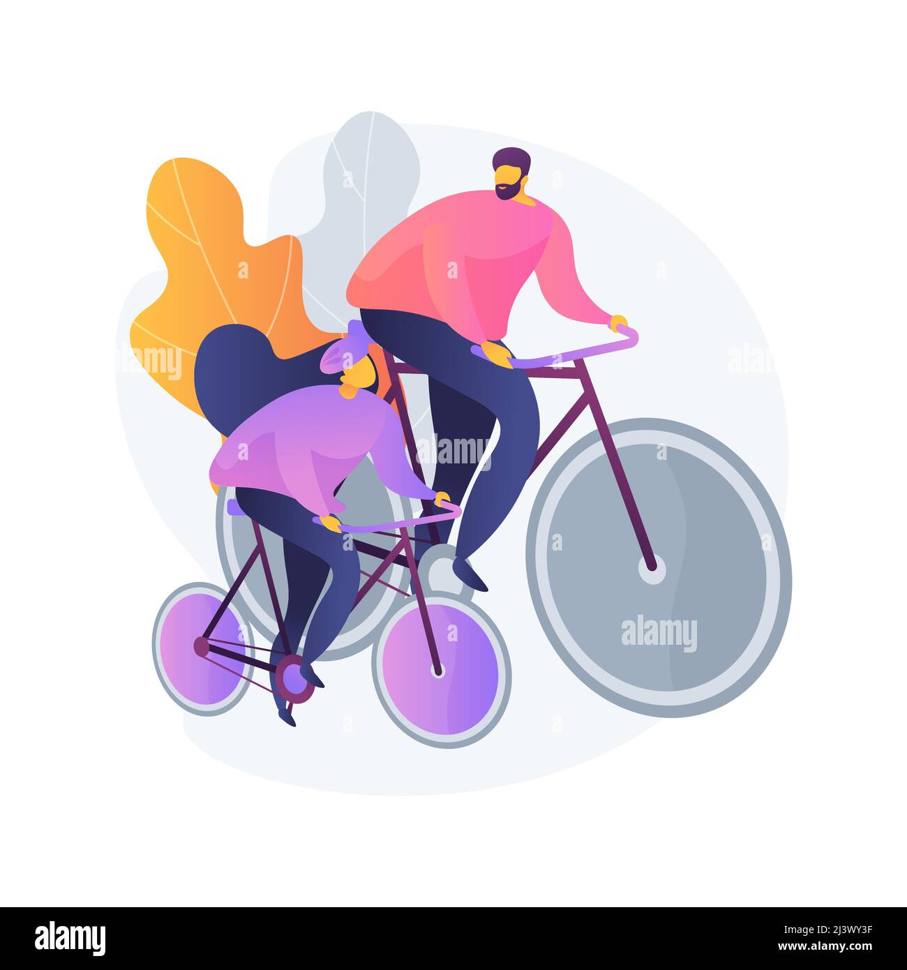 Balancing father time abstract concept vector illustration. Work life ...