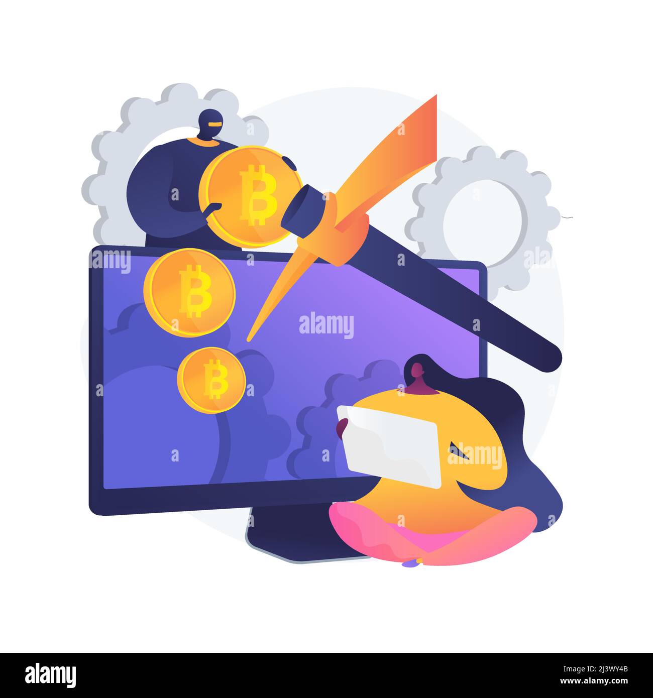 Hidden mining abstract concept vector illustration. Cryptocurrency mining  method, miner bot, secret web program, hidden embed script development,  security, blockchain technology abstract metaphor Stock Vector Image & Art  - Alamy