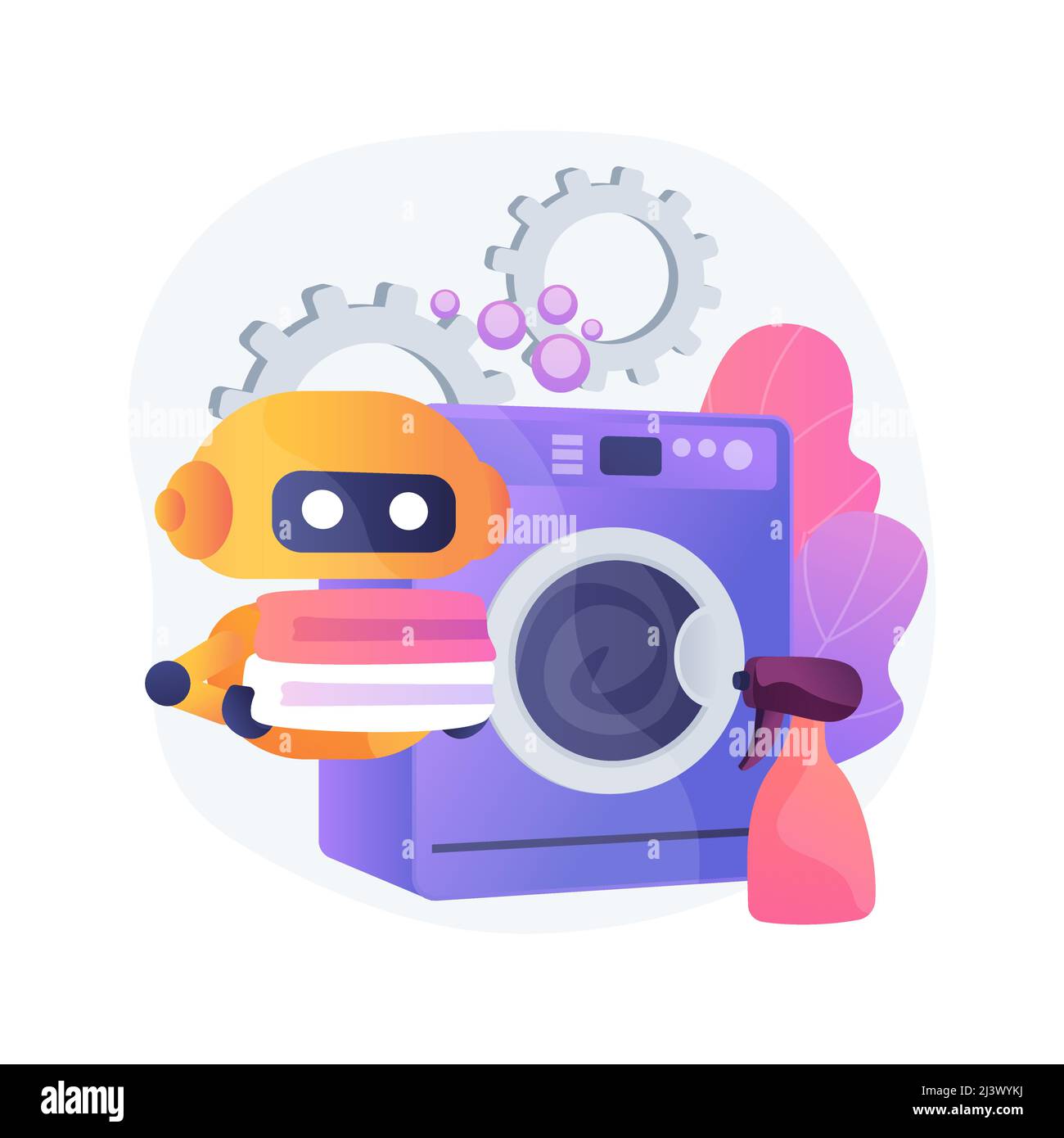 Home robot technology abstract concept vector illustration. Service