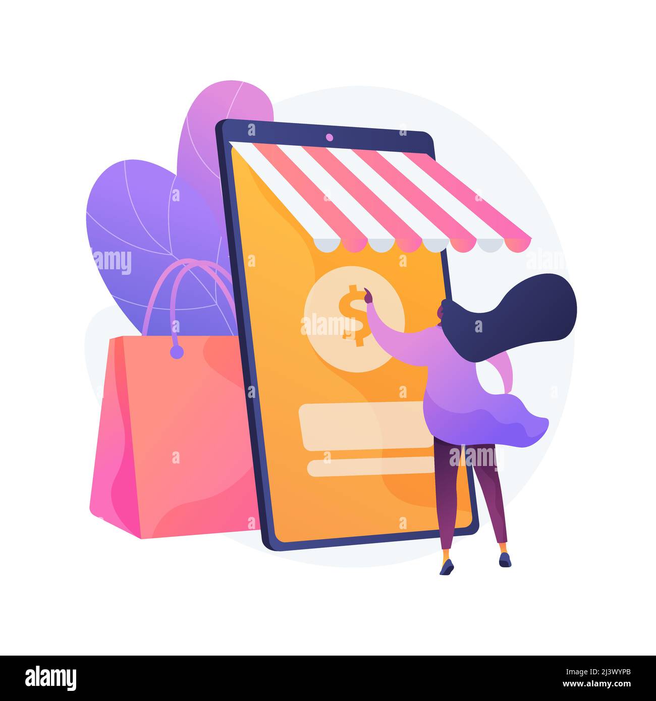 Online shopping abstract concept vector illustration. E-commerce ...