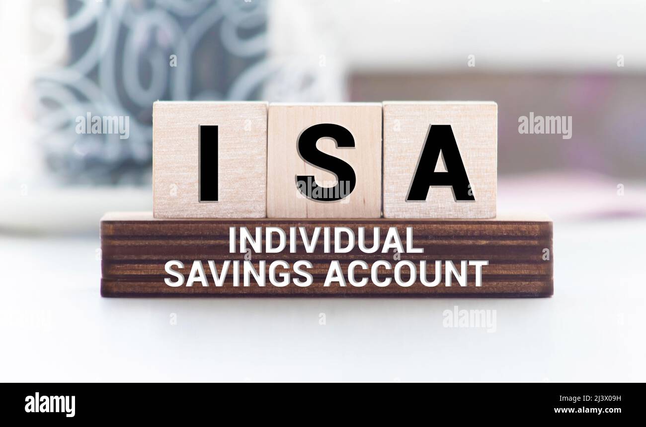 Concept-image for Individual Savings Account called an ISA. Stained and ...