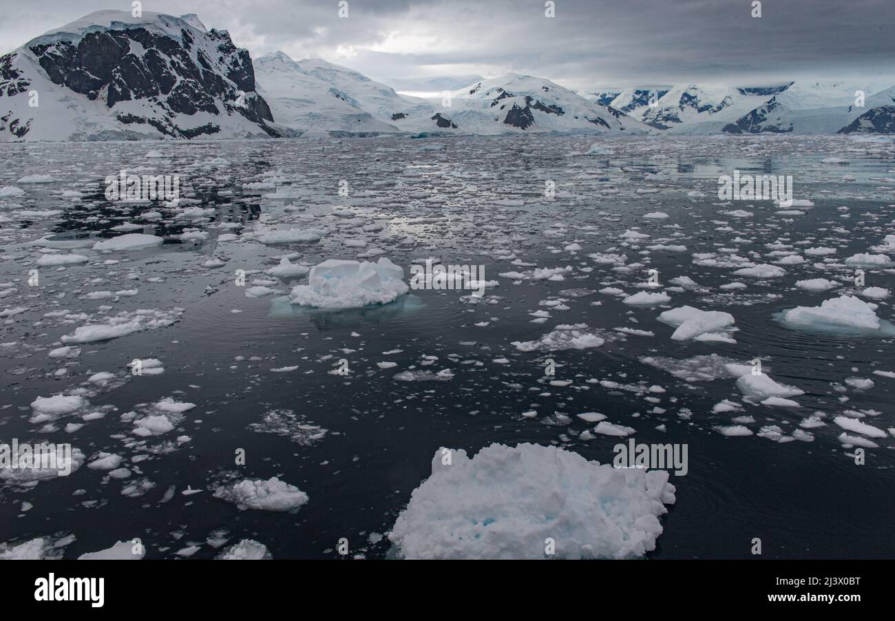 Tarctica Landscape of ice, snow, glacier's and icebergs of Antarctica Stock ...