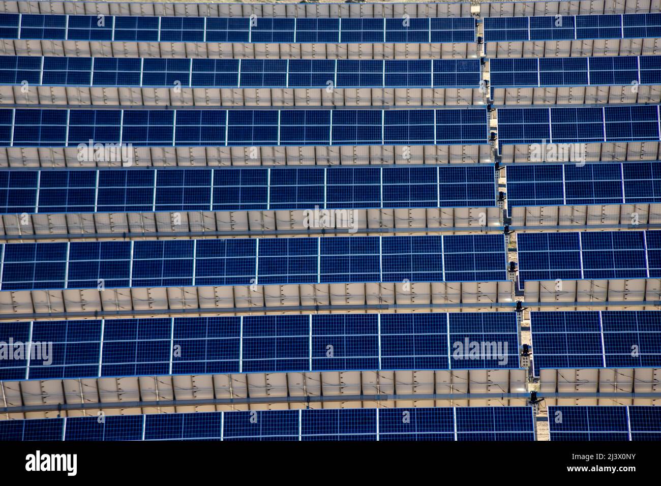Solar power plants in the Tabernas desert in Almeria southern Spain ...
