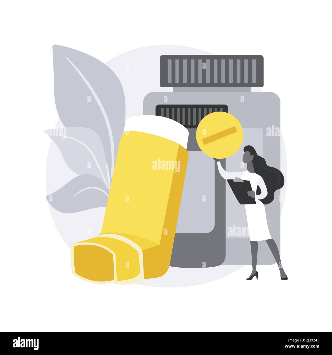 Medicine for bronchial asthma abstract concept vector illustration ...