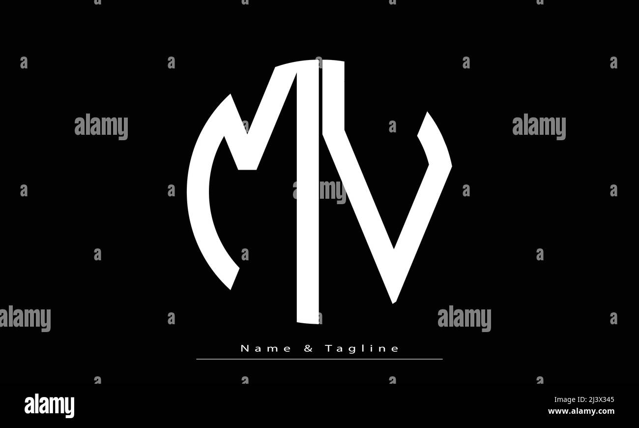 Alphabet letters Initials Monogram logo MV , VM Stock Vector Image ...
