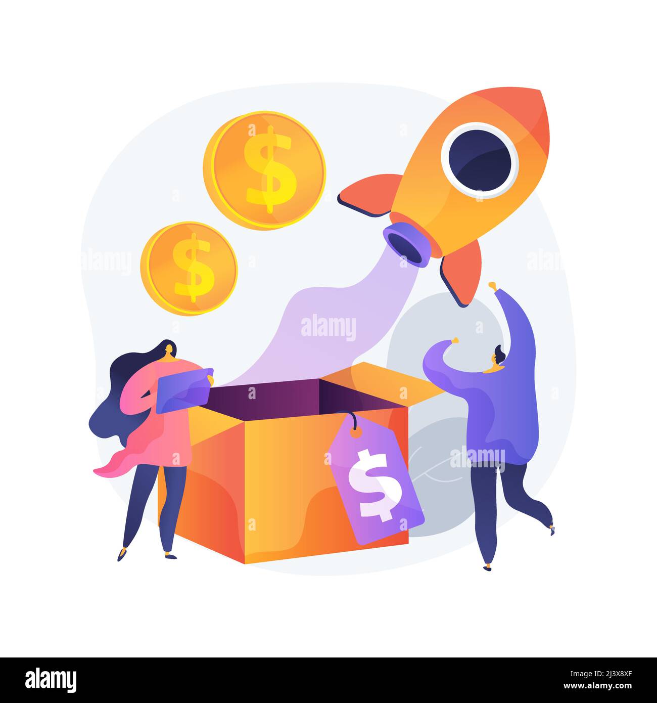 Upselling abstract concept vector illustration. Sales technique, sell advanced option, upgrade plan, upselling marketing, additional service, customer Stock Vector
