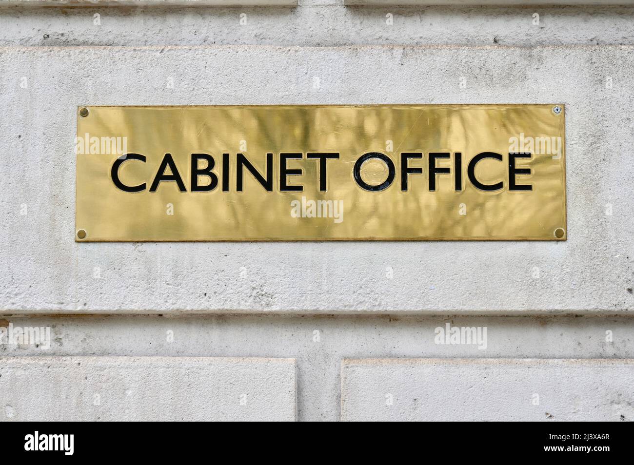 Cabinet Office Sign, Whitehall, London. UK Stock Photo