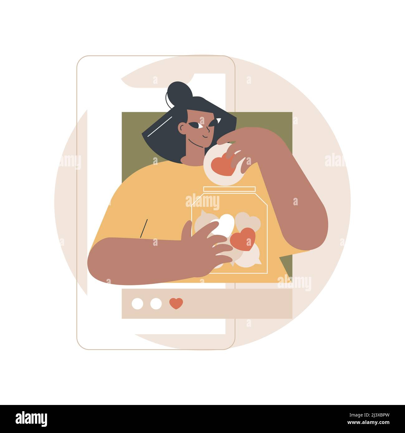 Post engagement abstract concept vector illustration. Social media