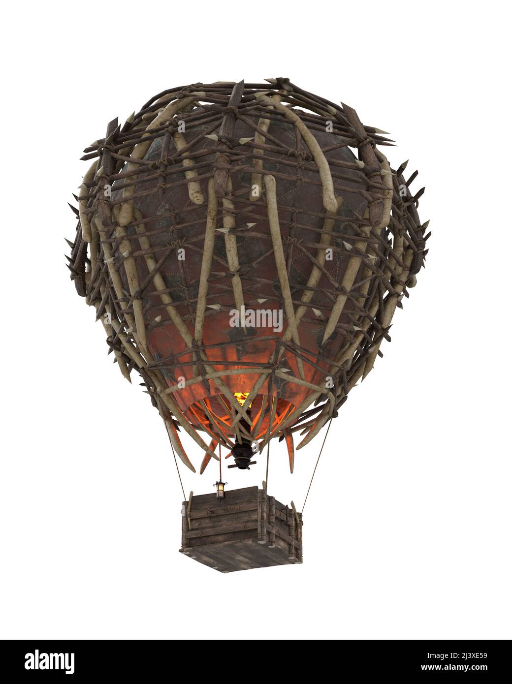fantasy-medieval-hot-air-balloon-made-of-wood-animal-skin-and-bone