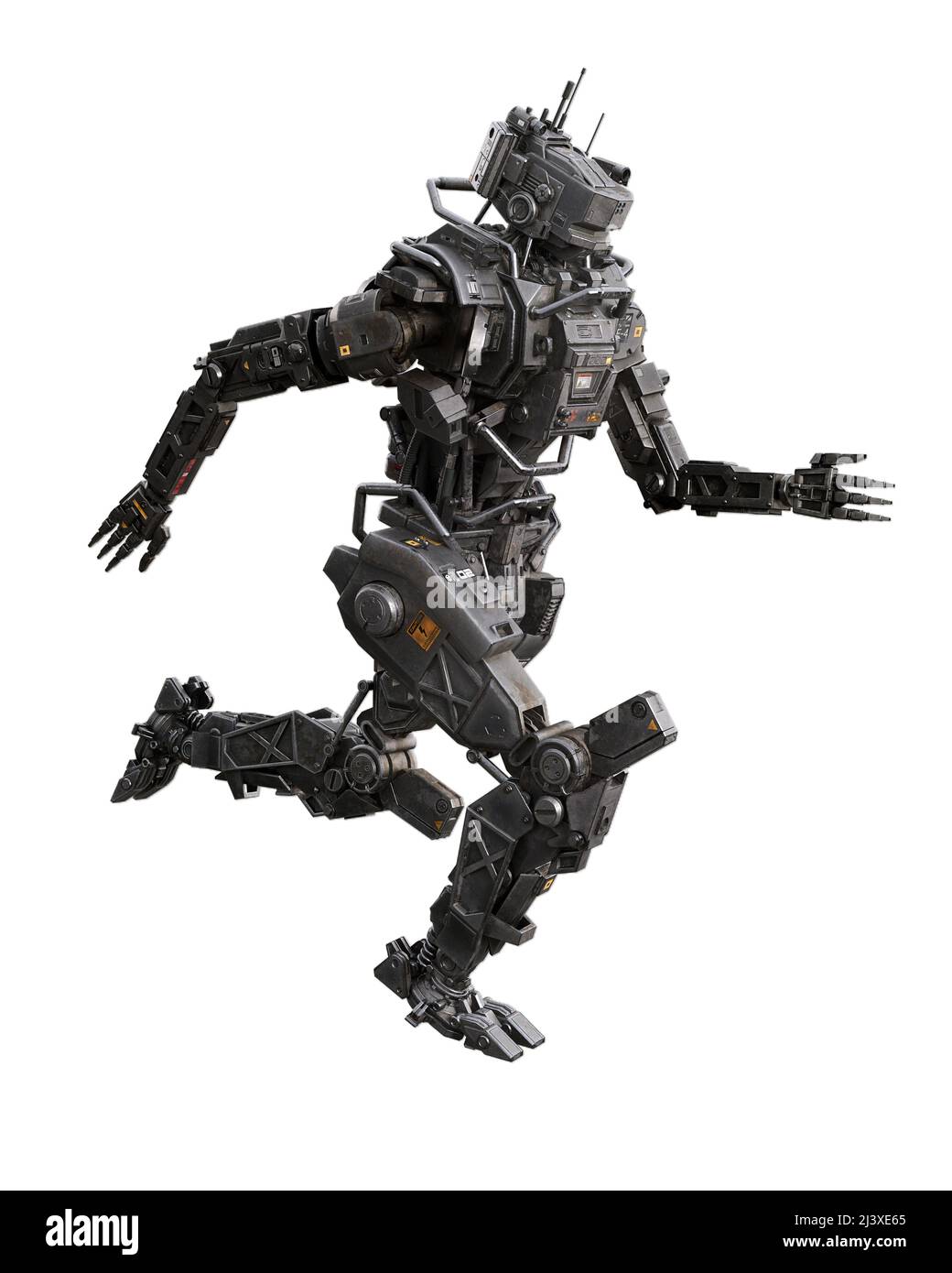Udvalg Agnes Gray Materialisme Fantasy science fiction droid robot running. 3D rendering isolated on white  background with clipping path Stock Photo - Alamy