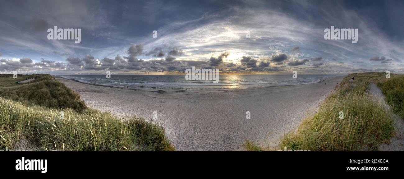 Nordseestrand, Dänemark, Panorama Stock Photo