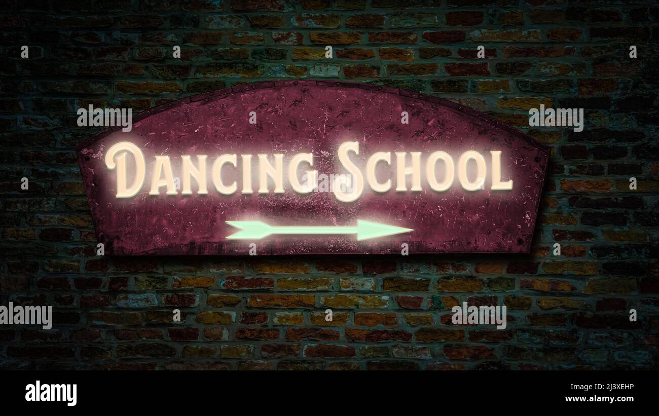 Street Sign the Direction Way to DANCING SCHOOL Stock Photo - Alamy