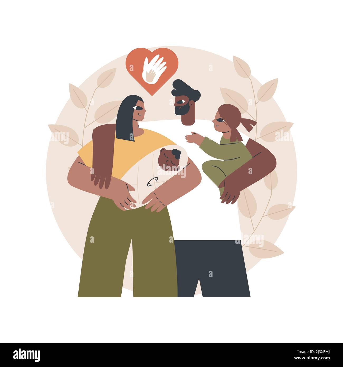 Parental responsibility abstract concept vector illustration. Rights