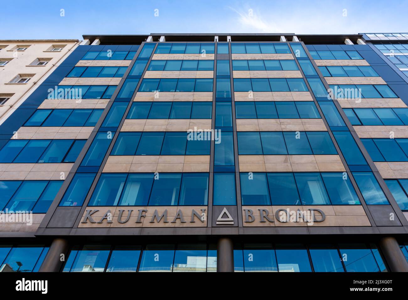 Exterior view of the headquarters of Kaufman and Broad, a French