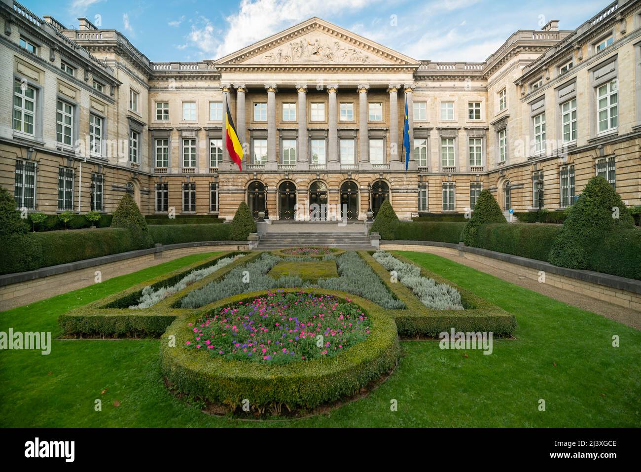 Belgian Federal Parliament in the Palace of the Nation in Brussels - Belgium Stock Photo