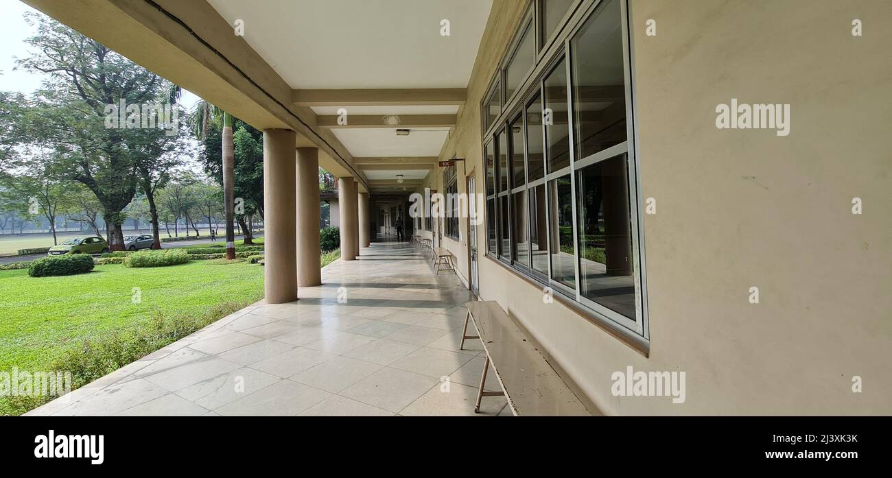 Mumbai, India, March 16 2022: Corridor of udayachal high school. A premier school managed by Godrej Family for the children of employees of Godrej Stock Photo