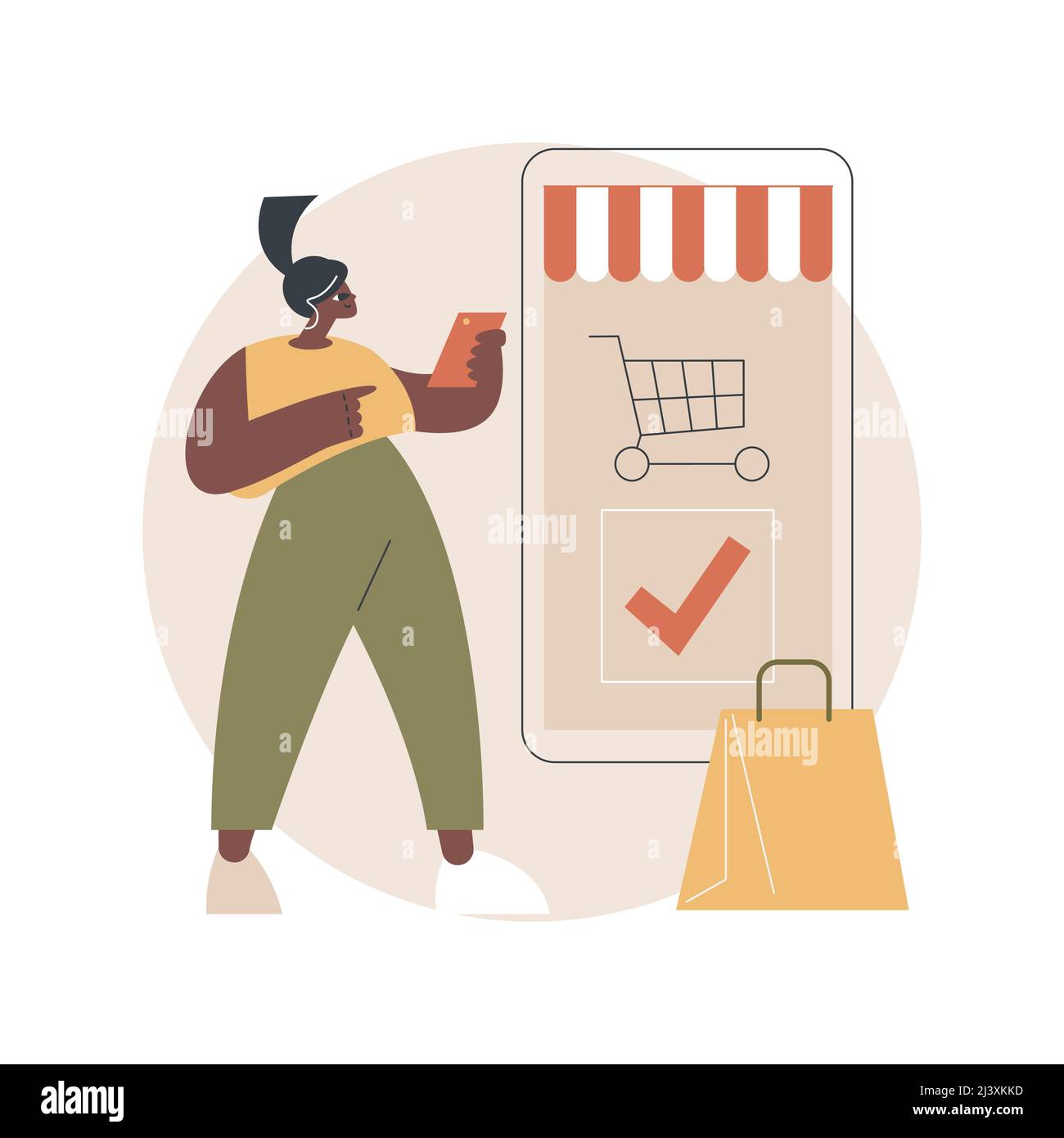 Order Placed Abstract Concept Vector Illustration E Commerce Model Online Store Delivery Booking Process Order Placed Courier Service Shipping C 2J3XKKD