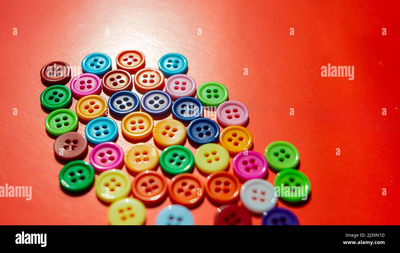 Multi color shape buttons on hi-res stock photography and images - Alamy