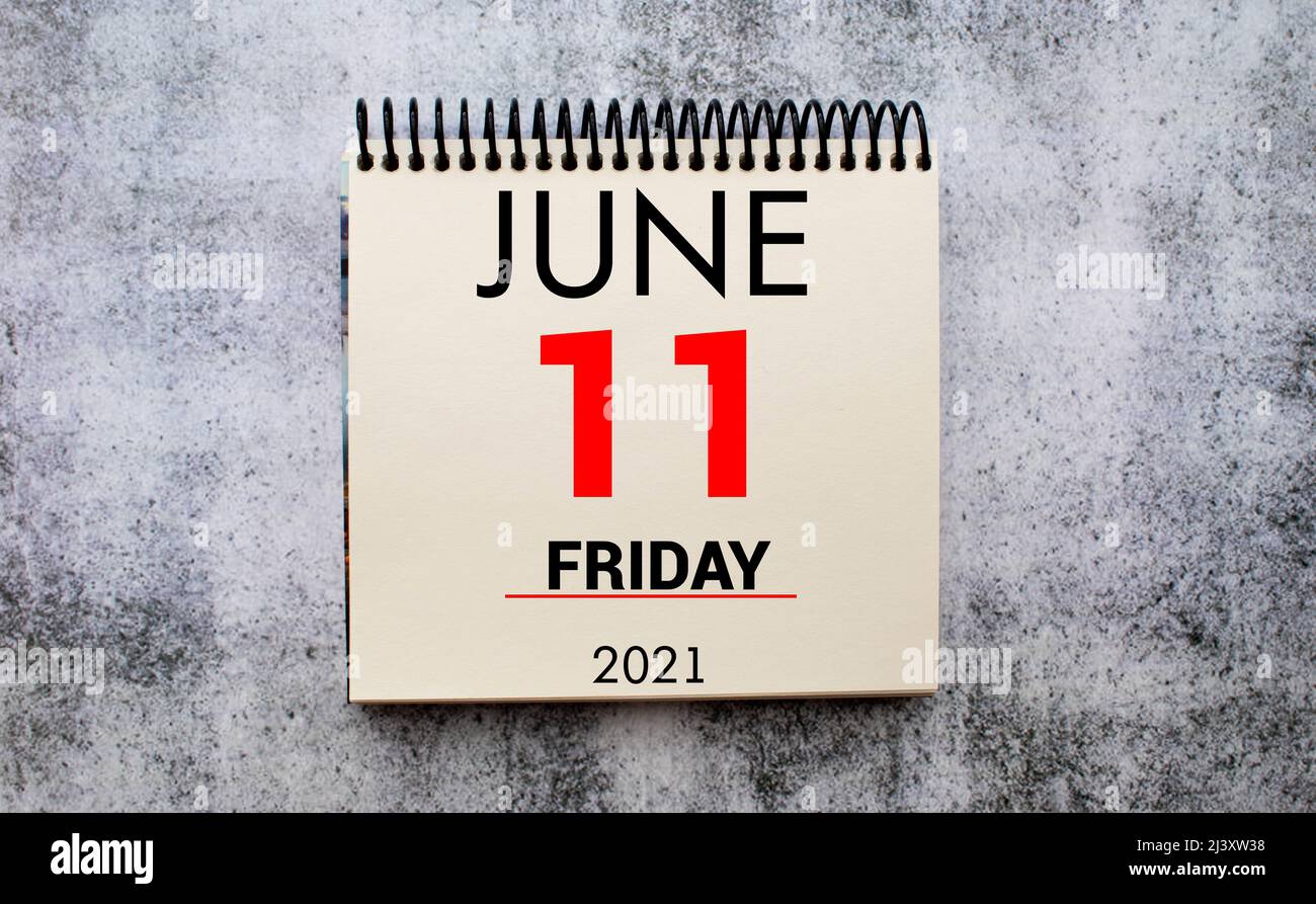 June 11 Calendar. Part of a set Stock Photo Alamy