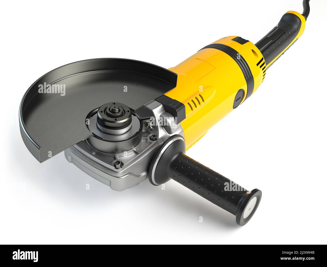 Angle grinder machine isolated on white background. 3d illustration