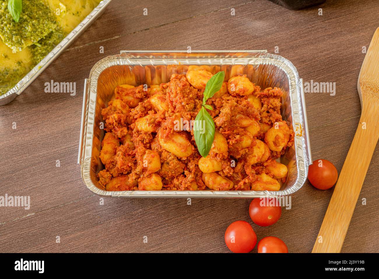Gnocchi are a forceful dish, which is more desirable when it is cold and we need recipes that provide energy to warm up Stock Photo
