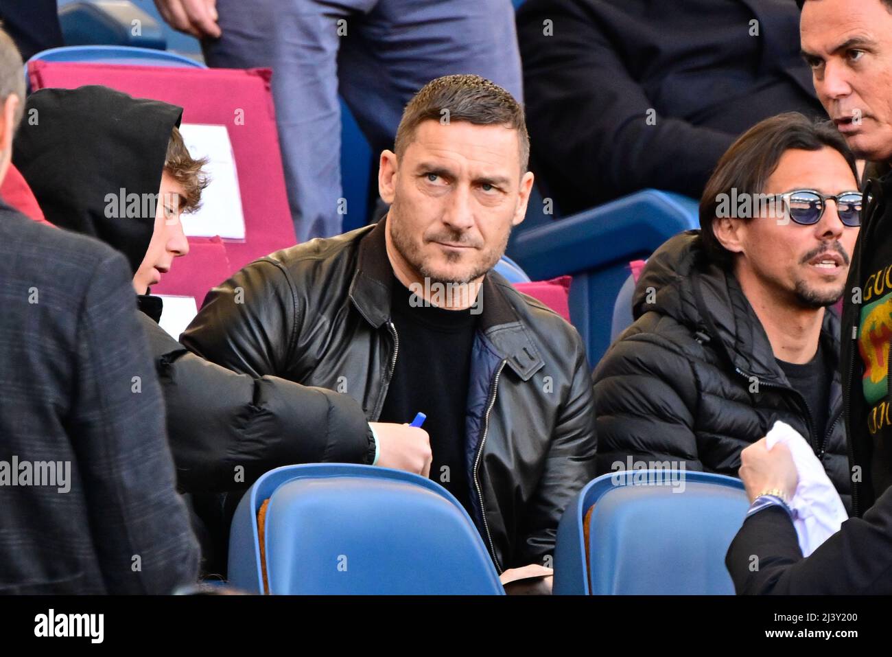 Rome, Italy. 10th Apr, 2022. Francesco Totti during the Italian Football  Championship League A 2021/2022 match between AS Roma vs US Salernitana at  the Olimpic Stadium in Rome on 10 April 2022.
