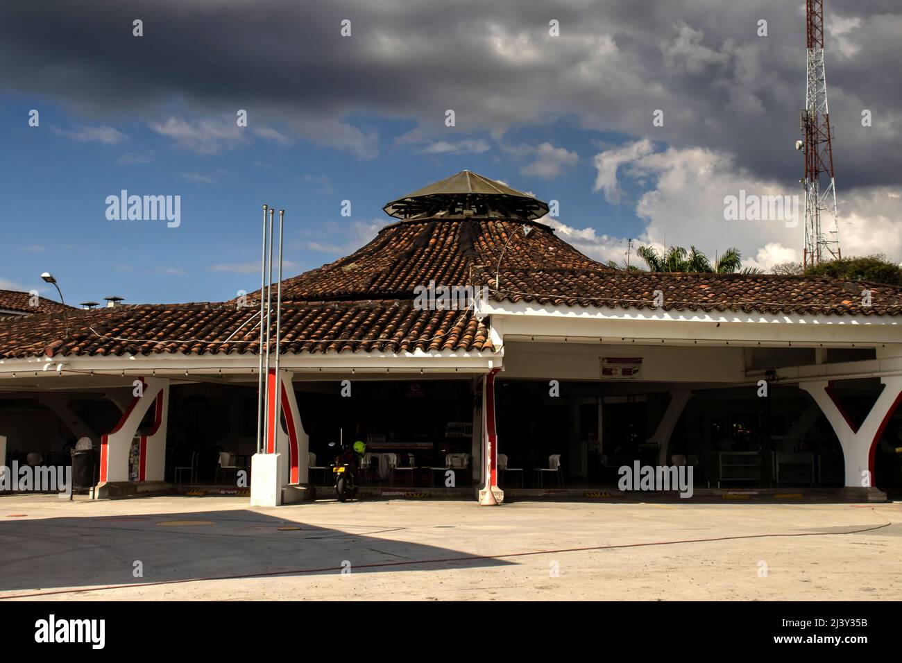 LA URIBE, COLOMBIA JULY 2021. The well known Parador Rojo a